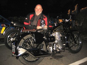 Paul with his award wining Velocette 350 Mac