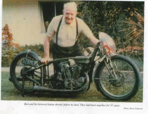 Burt in latter years with his beloved Indian